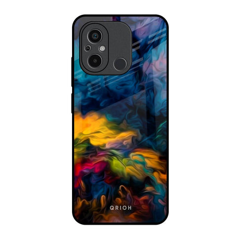 Multicolor Oil Painting Glossy Case for Redmi 12C
