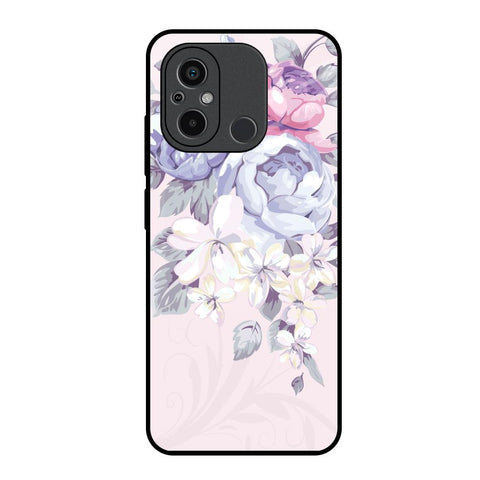 Elegant Floral Glossy Case for Redmi 12C