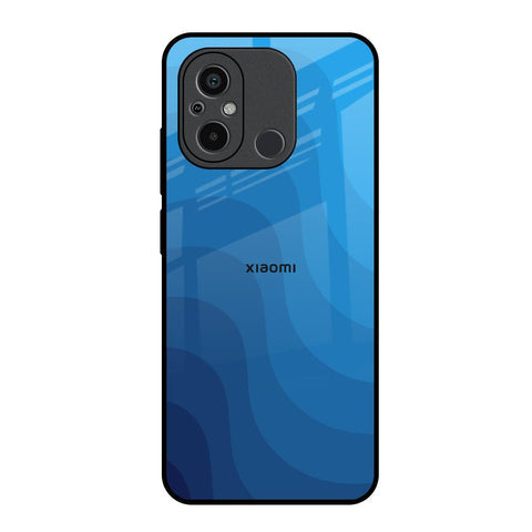 Blue Wave Abstract Glossy Case for Redmi 12C