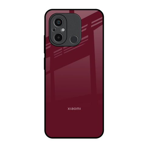 Classic Burgundy Glossy Case for Redmi 12C