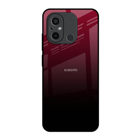 Wine Red Glossy Case For Redmi 12C