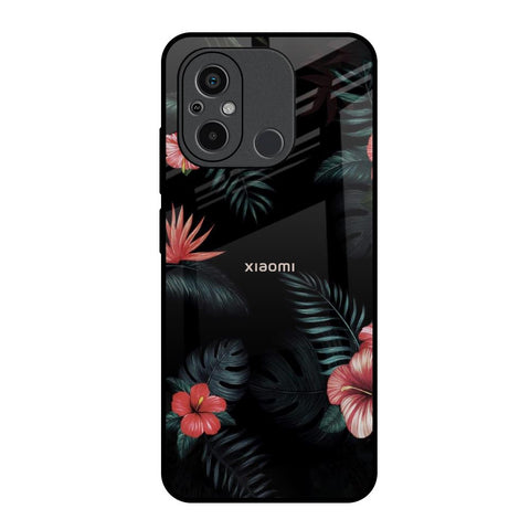 Tropical Art Flower Glossy Case for Redmi 12C