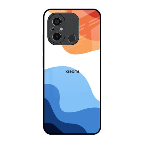 Wavy Color Pattern Glossy Case for Redmi 12C