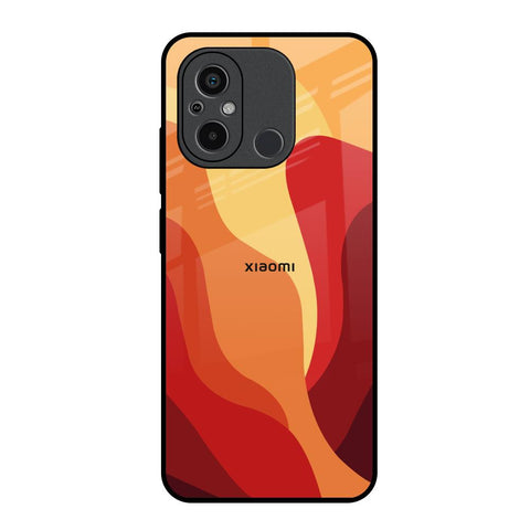 Magma Color Pattern Glossy Case for Redmi 12C
