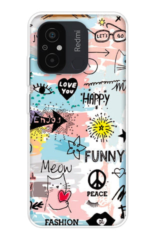 Happy Doodle Soft Cover for Redmi 12C