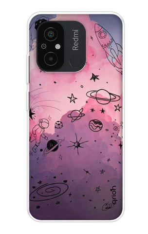Space Doodles Art Soft Cover For Redmi 12C