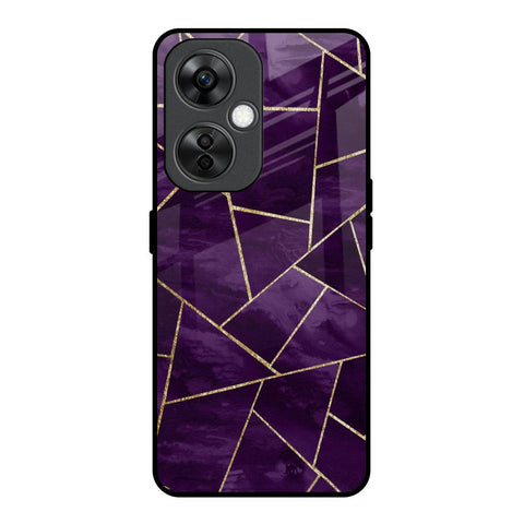 Geometric Purple Glossy Case For OnePlus Nord CE 3 Lite 5G