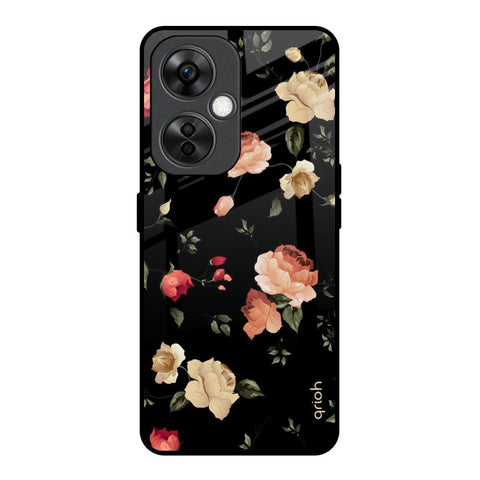 Black Spring Floral Glossy Case for OnePlus Nord CE 3 Lite 5G