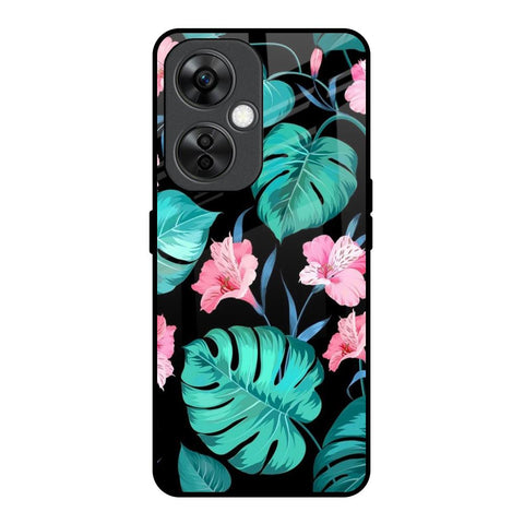 Tropical Leaves & Pink Flowers Glossy Case for OnePlus Nord CE 3 Lite 5G