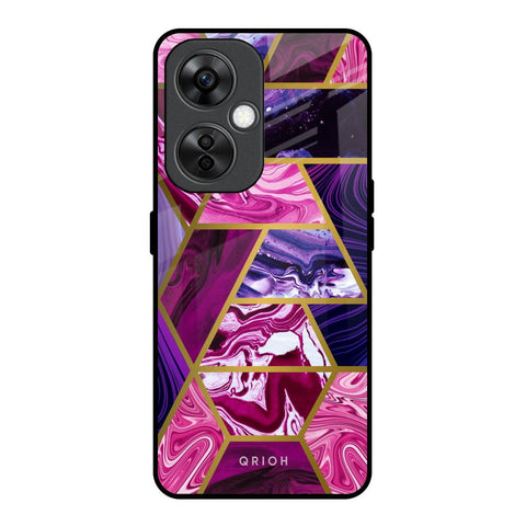 Electroplated Geometric Marble Glossy Case for OnePlus Nord CE 3 Lite 5G