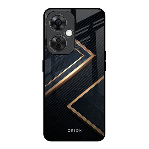 Sleek Golden & Navy Glossy Case for OnePlus Nord CE 3 Lite 5G