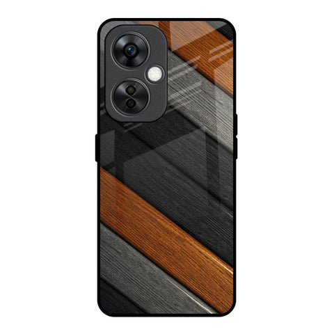 Tri Color Wood Glossy Case for OnePlus Nord CE 3 Lite 5G