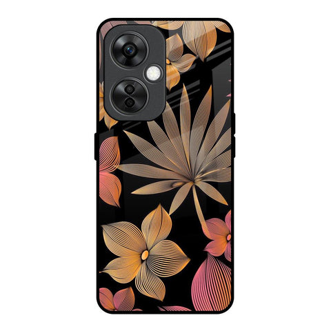 Lines Pattern Flowers Glossy Case for OnePlus Nord CE 3 Lite 5G