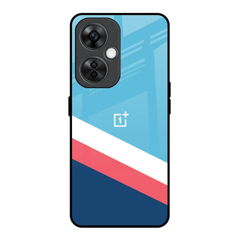 Pink & White Stripes Glossy Case For OnePlus Nord CE 3 Lite 5G