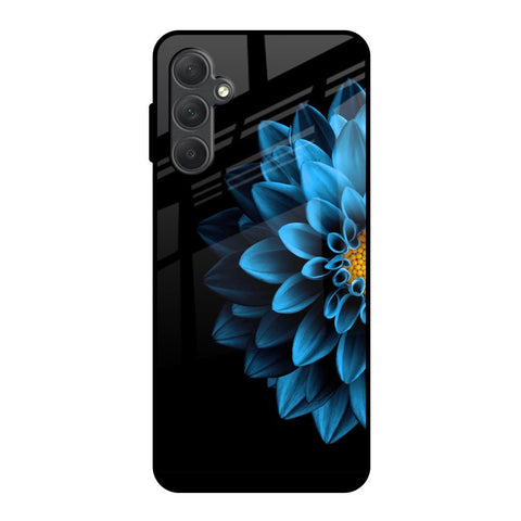 Half Blue Flower Glossy Case for Samsung Galaxy M54 5G