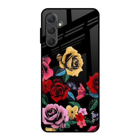 Floral Decorative Glossy Case For Samsung Galaxy M54 5G