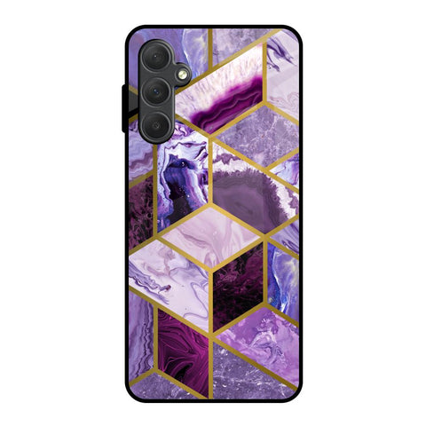 Purple Rhombus Marble Glossy Case for Samsung Galaxy M54 5G