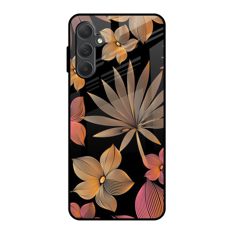 Lines Pattern Flowers Glossy Case for Samsung Galaxy M54 5G