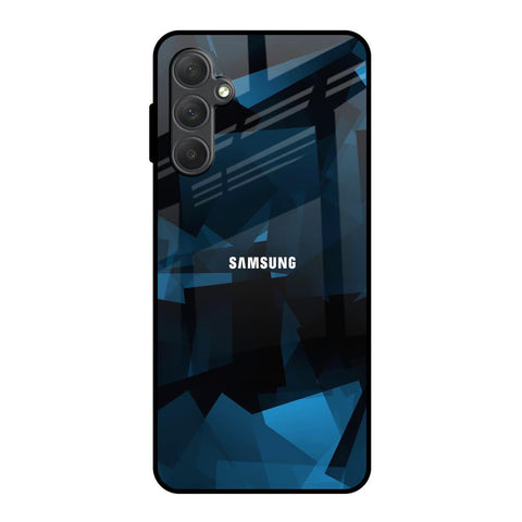 Polygonal Blue Box Glossy Case For Samsung Galaxy M54 5G