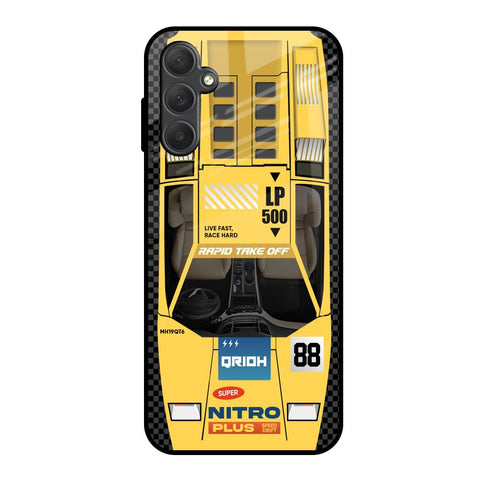 Yellow Racing Car Glossy Case for Samsung Galaxy M14 5G