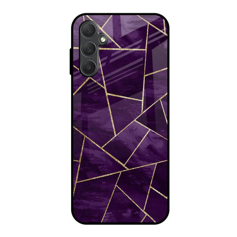 Geometric Purple Glossy Case For Samsung Galaxy M14 5G