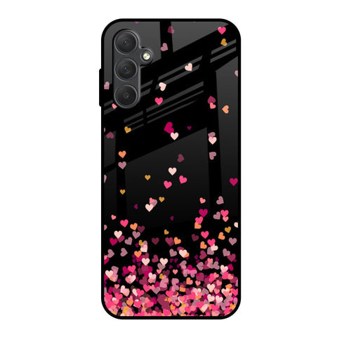 Heart Rain Fall Glossy Case For Samsung Galaxy M14 5G