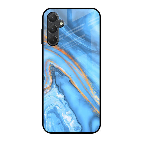 Vibrant Blue Marble Glossy Case for Samsung Galaxy M14 5G