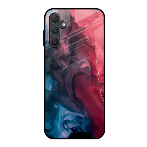 Blue & Red Smoke Glossy Case for Samsung Galaxy M14 5G