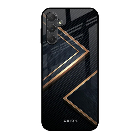 Sleek Golden & Navy Glossy Case for Samsung Galaxy M14 5G