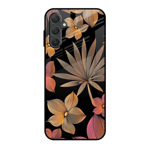 Lines Pattern Flowers Glossy Case for Samsung Galaxy M14 5G