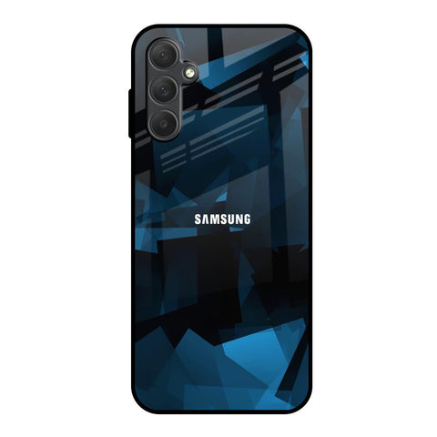 Polygonal Blue Box Glossy Case For Samsung Galaxy M14 5G