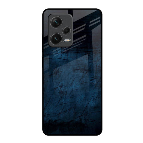 Dark Blue Grunge Glossy Case for Redmi Note 12 Pro Plus 5G