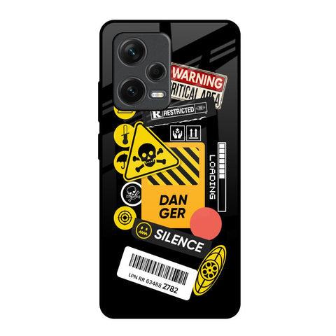 Danger Signs Glossy Case for Redmi Note 12 Pro Plus 5G