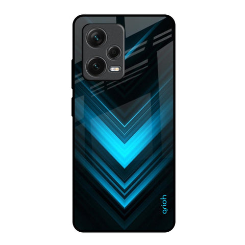 Vertical Blue Arrow Glossy Case For Redmi Note 12 Pro Plus 5G