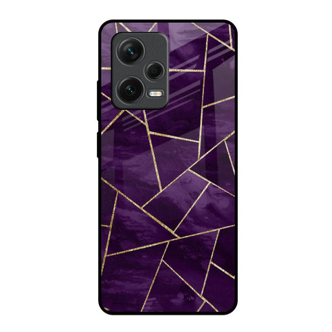 Geometric Purple Glossy Case For Redmi Note 12 Pro Plus 5G