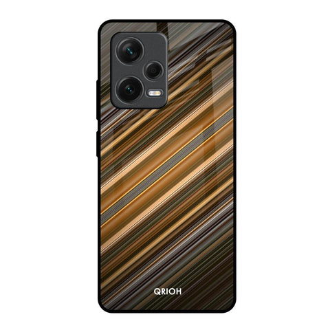 Diagonal Slash Pattern Glossy Case for Redmi Note 12 Pro Plus 5G