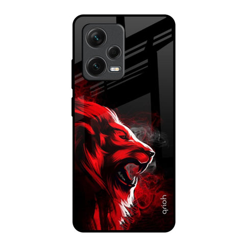 Red Angry Lion Glossy Case for Redmi Note 12 Pro Plus 5G