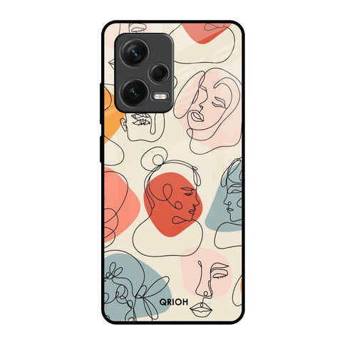 Abstract Faces Glossy Case for Redmi Note 12 Pro Plus 5G