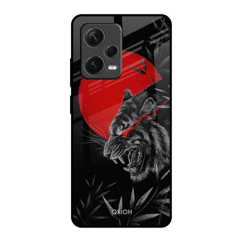 Red Moon Tiger Glossy Case for Redmi Note 12 Pro Plus 5G