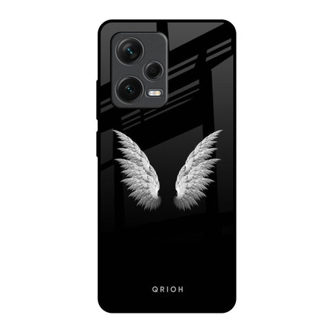 White Angel Wings Glossy Case for Redmi Note 12 Pro Plus 5G
