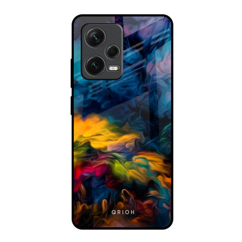 Multicolor Oil Painting Glossy Case for Redmi Note 12 Pro Plus 5G