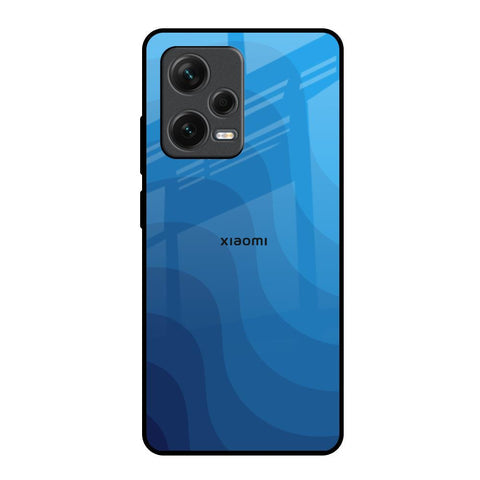 Blue Wave Abstract Glossy Case for Redmi Note 12 Pro Plus 5G