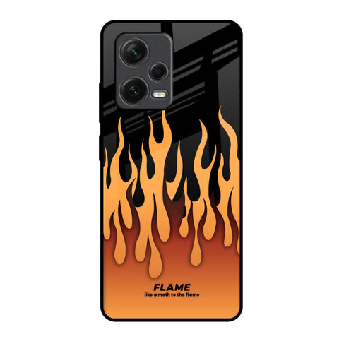 Fire Flame Glossy Case for Redmi Note 12 Pro 5G