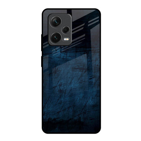Dark Blue Grunge Glossy Case for Redmi Note 12 Pro 5G
