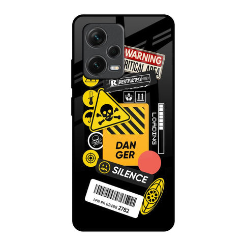Danger Signs Glossy Case for Redmi Note 12 Pro 5G