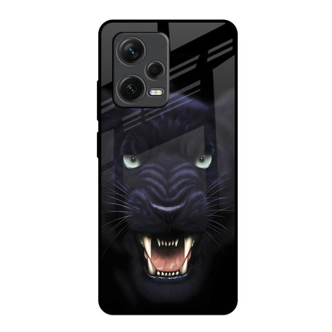 Angry Black Leopard Glossy Case for Redmi Note 12 Pro 5G
