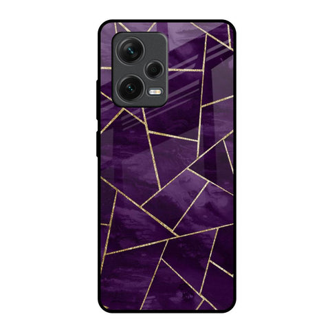 Geometric Purple Glossy Case For Redmi Note 12 Pro 5G