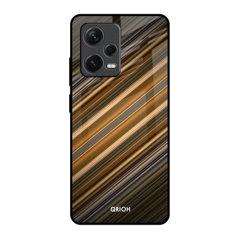 Diagonal Slash Pattern Glossy Case for Redmi Note 12 Pro 5G