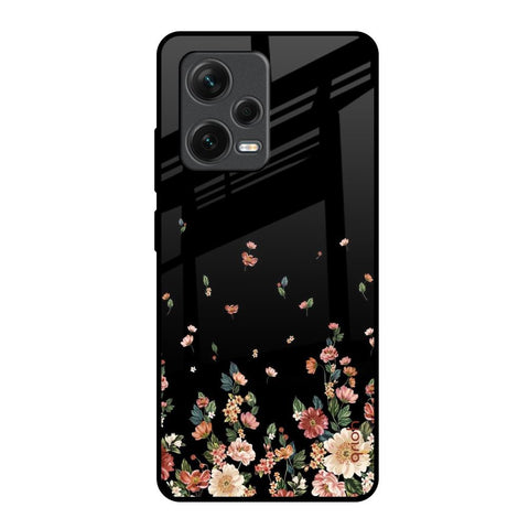 Floating Floral Print Glossy Case for Redmi Note 12 Pro 5G