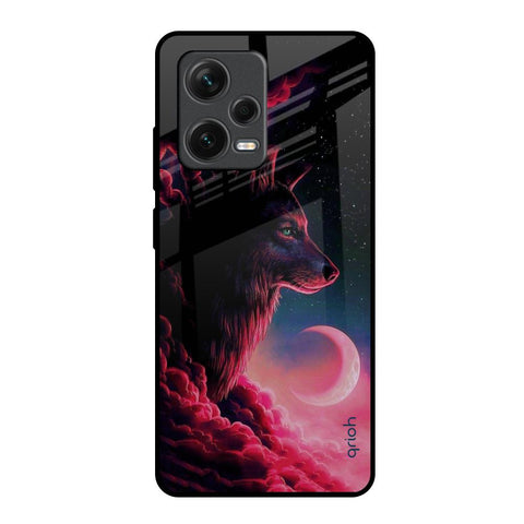 Moon Wolf Glossy Case for Redmi Note 12 Pro 5G